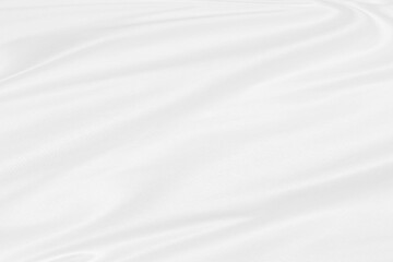 Obraz premium Clean woven soft fabric white abstract smooth curve shape decorative fashion textile background
