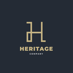 Elegant, premium, luxury and abstract letter H vector logo design