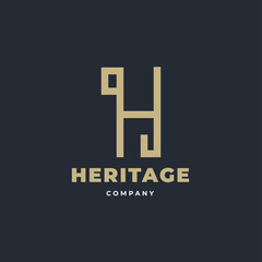 Elegant, premium, luxury and abstract letter H vector logo design