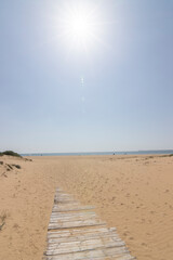 Fototapeta na wymiar Spain's longest coastline is the coast of Huelva. From 