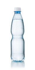 Bottle of mineral water isolated.