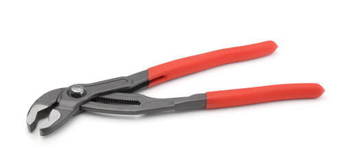 Metal pliers isolated on white.