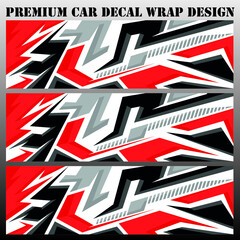 sport car decal wrap design vector
