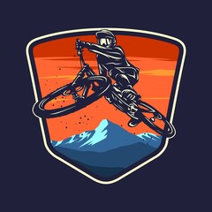 Downhill Bike Graphic Illustration