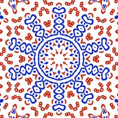 Red and blue pattern illustration design.