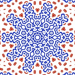 Red and blue pattern illustration design.
