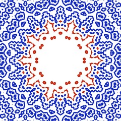 Red and blue pattern illustration design.