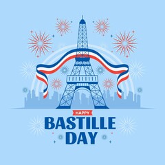Flat Bastille Day Illustration_5