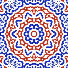 Red and blue pattern illustration design.