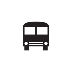 Bus icon black logo, white background.