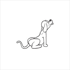 Dog logo design on white background.