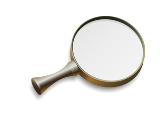 magnifying glass with brass metal frame