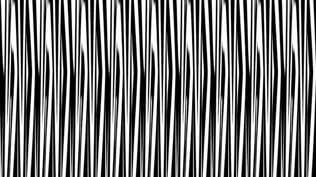 black and white jagged stripes move and merge. abstract blurred background. monochrome kaleidoscope.
