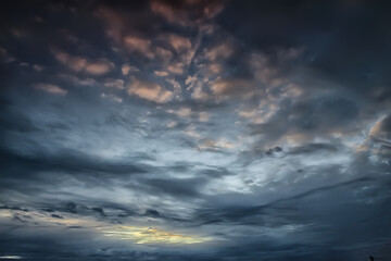 Naklejka na ściany i meble clouds background gloomy / gray storm background, sky top clouds