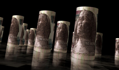 Egyptian Pound money banknotes pack illustration - obrazy, fototapety, plakaty