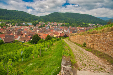 Obraz premium Blick auf Soultzmatt in den Vogesen