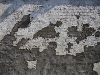 Abstract old white brick wall textured background