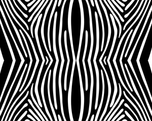 Obraz na płótnie Canvas Seamless pattern of zebra leather, black color on a white background 