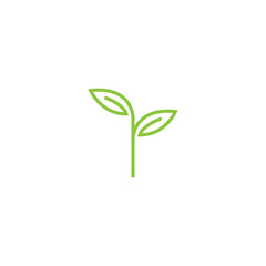 nature icon, green leaf design logo .vector illustration