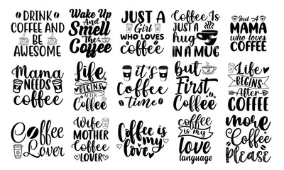 coffee bundle t shirt svg design 
