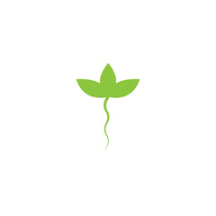 nature icon, green leaf design logo .vector illustration