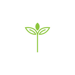 nature icon, green leaf design logo .vector illustration