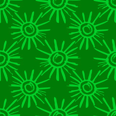 sun vector seamless pattern colored