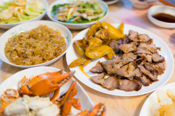 Homemade dinner with Hong Kong style dishes