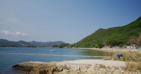 Beach on sharp Island in Sai Kung of Hong Kong