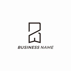 logo vector initial letter B and W