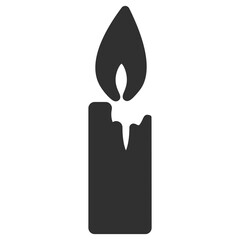 Candle icon isolated of flat style. Vector illustration.
