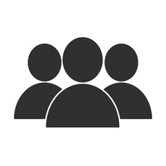 Group of people or group of users, friends flat icon for apps and websites