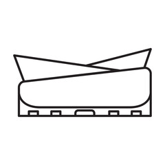 Arena vector outline icon. Vector illustration stadium on white background. Isolated outline illustration icon of arena .