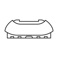 Arena vector outline icon. Vector illustration stadium on white background. Isolated outline illustration icon of arena .