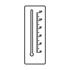 Thermometer vector icon.Outline vector icon isolated on white background thermometer.