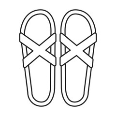 Flop flip vector icon.Outline vector icon isolated on white background flop flip.