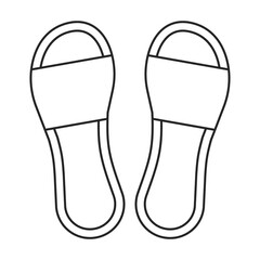 Flop flip vector icon.Outline vector icon isolated on white background flop flip.