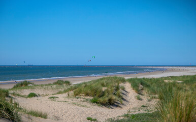 Kitesurfers at the beach