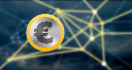 Digitaler Euro als digitale Währung und Zahlungsmittel der Europäischen Zentralbank, EZB,...