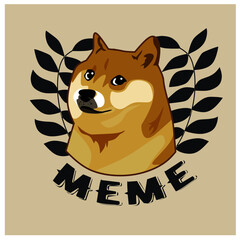 dog mascot design illustration on white background