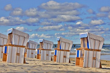 Strandkörbe an der Ostsee