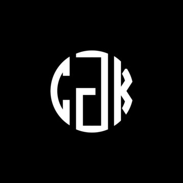 CJK letter logo design. CJK letter in circle shape. CJK Creative three letter logo. Logo with three letters. CJK circle logo. CJK letter vector design logo 