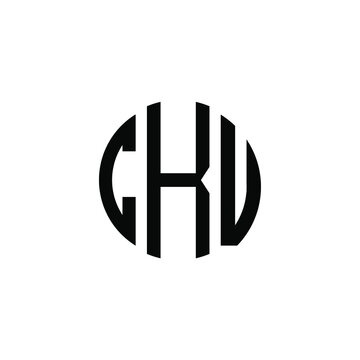 CKU letter logo design. CKU letter in circle shape. CKU Creative three letter logo. Logo with three letters. CKU circle logo. CKU letter vector design logo 