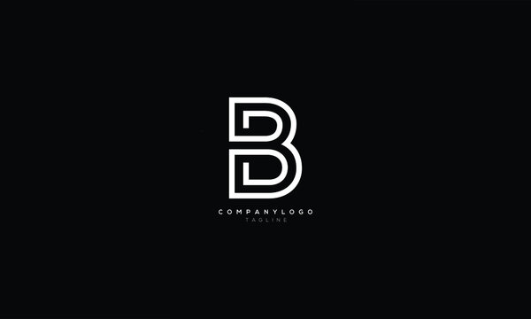BB B AND B Abstract initial monogram letter alphabet logo design