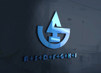 logo mockup a s d f g h j designed for a company - obrazy, fototapety, plakaty