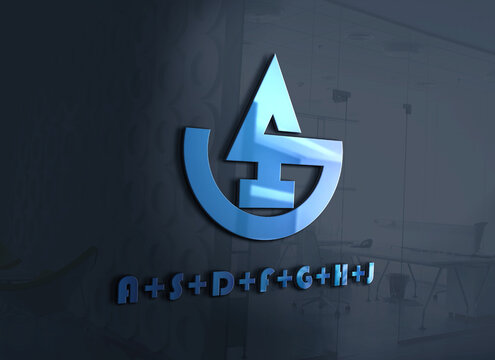 logo mockup a s d f g h j designed for a company