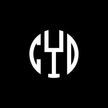 CYD letter logo design. CYD letter in circle shape. CYD Creative three letter logo. Logo with three letters. CYD circle logo. CYD letter vector design logo 