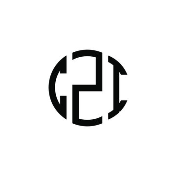 CZI letter logo design. CZI letter in circle shape. CZI Creative three letter logo. Logo with three letters. CZI circle logo. CZI letter vector design logo 
