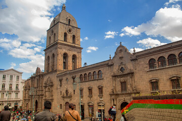 Ciudad de  La Paz, Bolivia
viaje y turismo - obrazy, fototapety, plakaty
