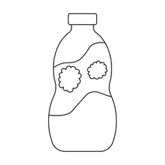 Yogurt vector icon.Outline vector icon isolated on white background yogurt.